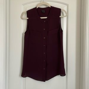 Theory 100% silk plum blouse